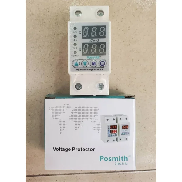 POSMITH 63A 2P Adjustable Voltage Protector