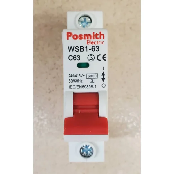 POSMITH Electric 63A 1P MCB