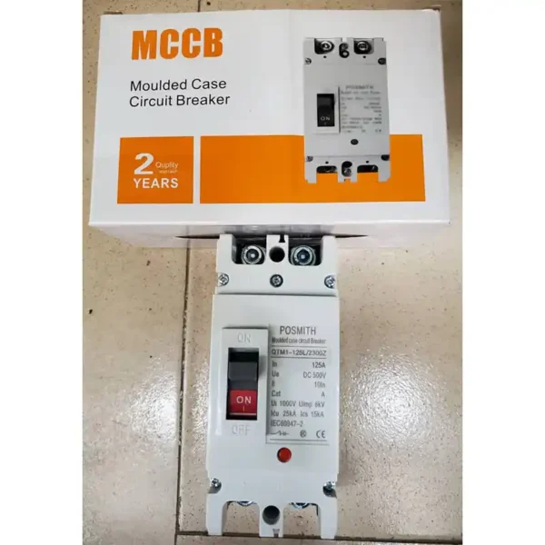POSMITH MCCB 125A 2P DC BREAKER.